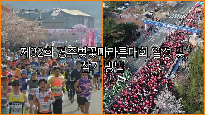 제32회 경주벚꽃마라톤대회 일정 및 참가 방법
